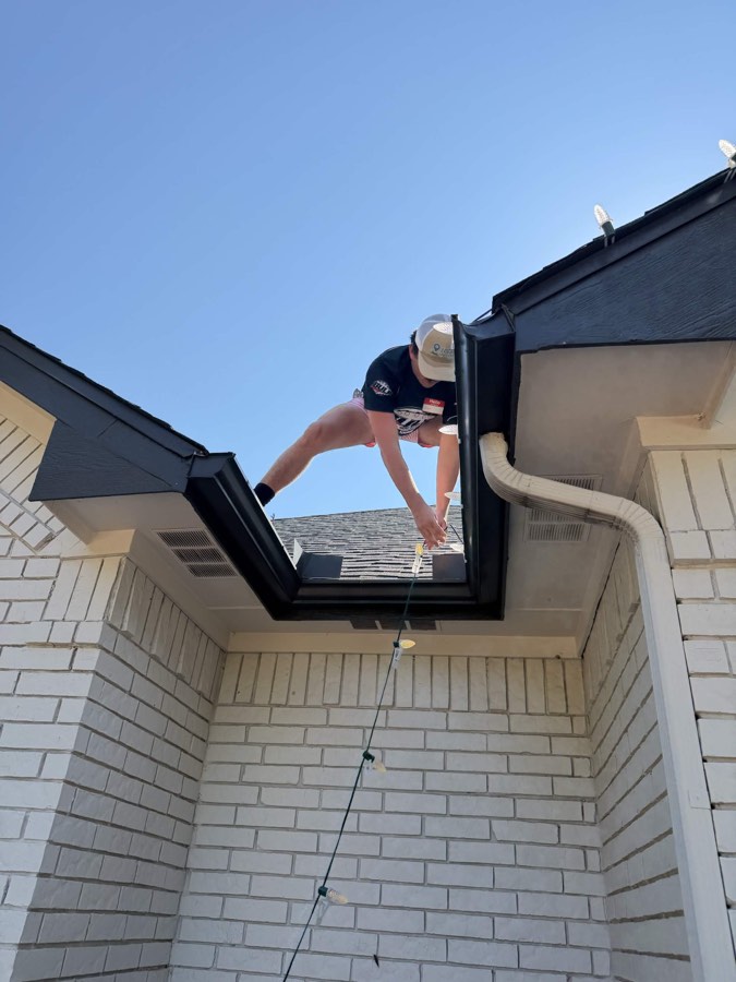 Installing lights on a roofline